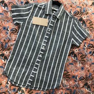 NWT tradlands stripe button up XXS